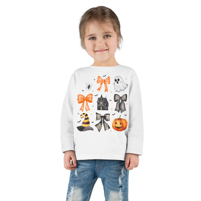 Halloween Coquette Toddler Long Sleeve Tee