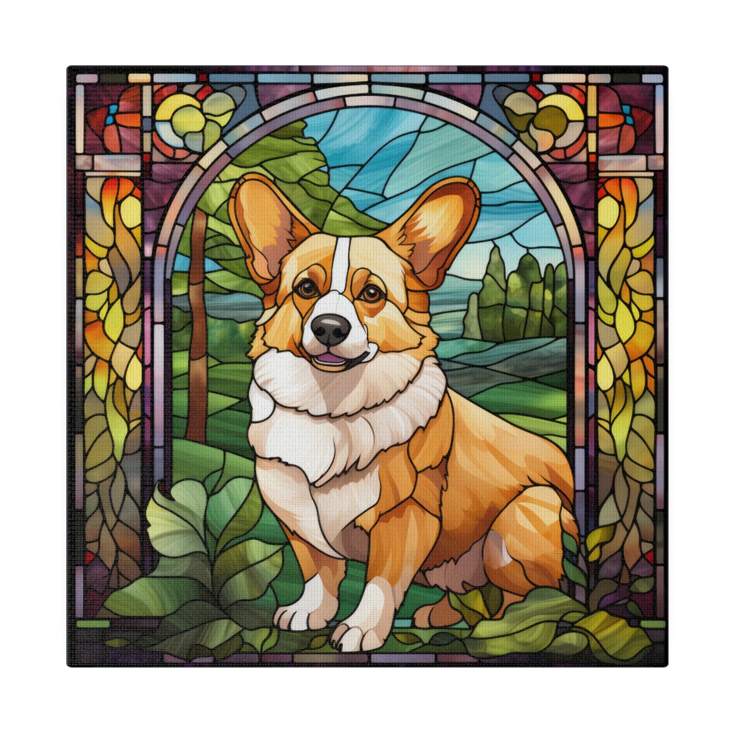 Corgi Wall Art Matte Canvas