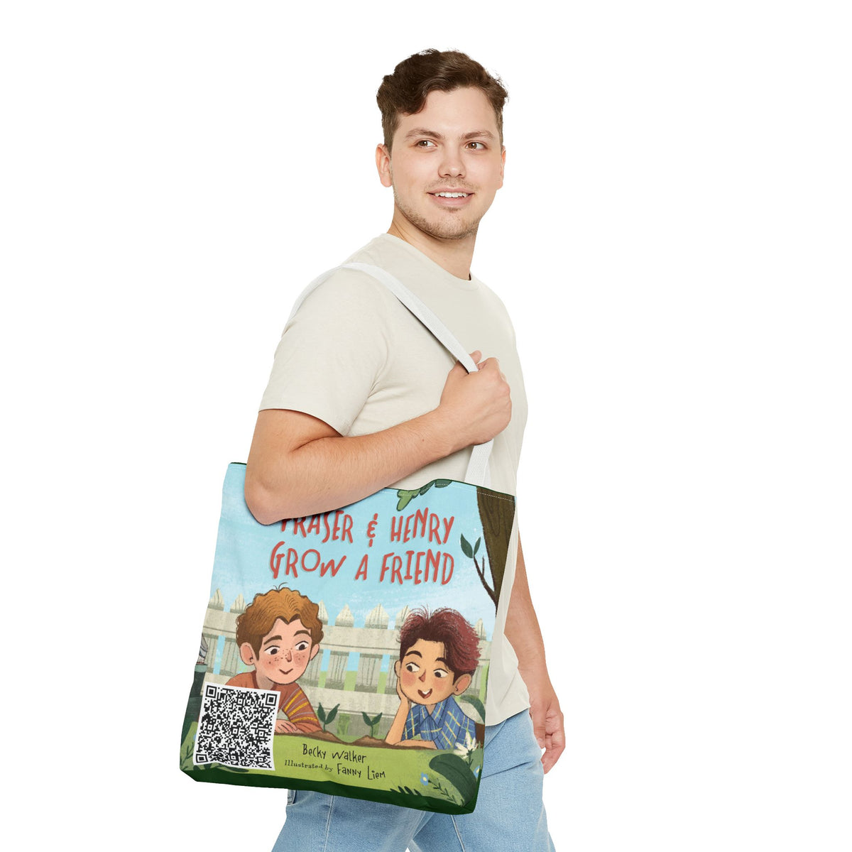 Fraser & Henry Grow a Friend Book Illustration Tote Bag