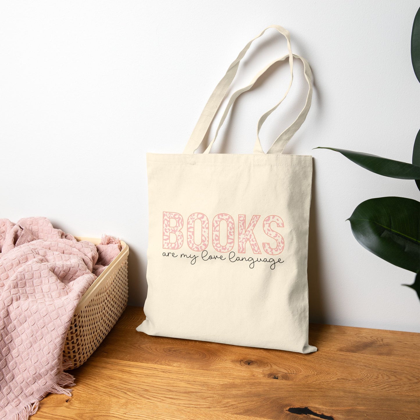 Books Are My Love Language Tote Bag, Book Lover Gift