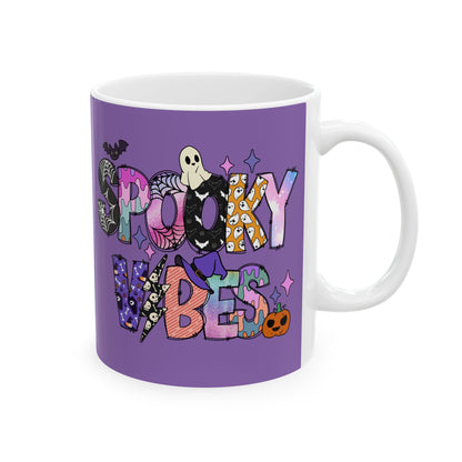 Spooky Vibes Halloween Ceramic Mug, (11oz, 15oz)