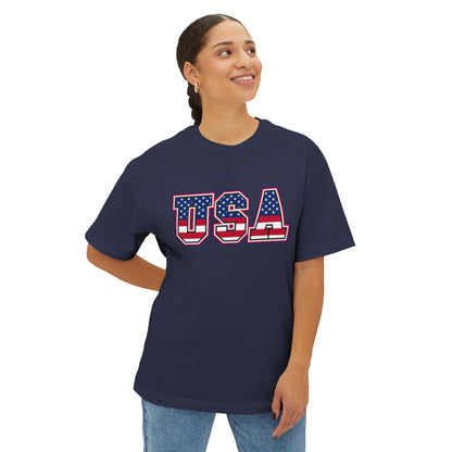 USA 4th of July Unisex Oversized Boxy Tee