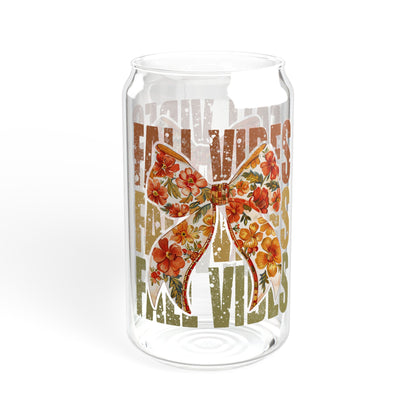 Fall Vibes Sipper Glass, 16oz