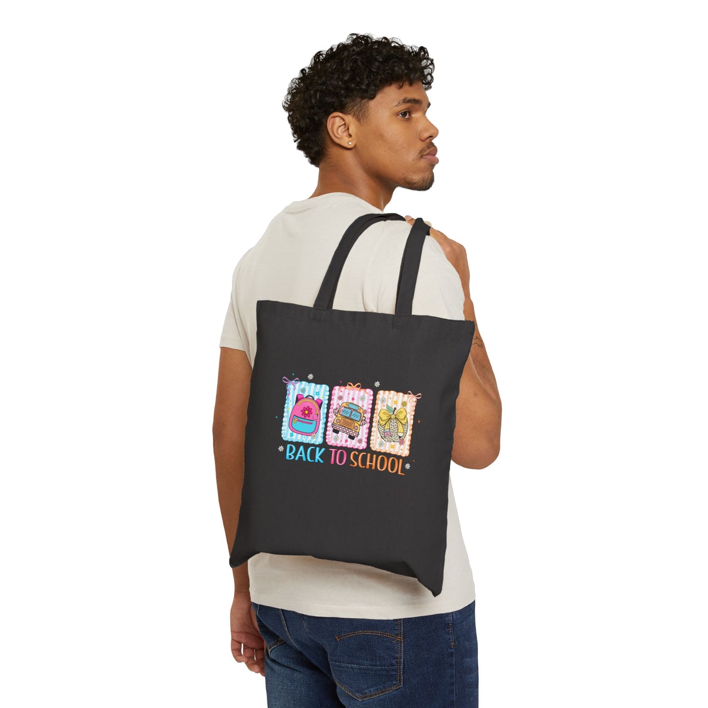 Eco- Friendly Back to School Cotton Canvas Tote Bag