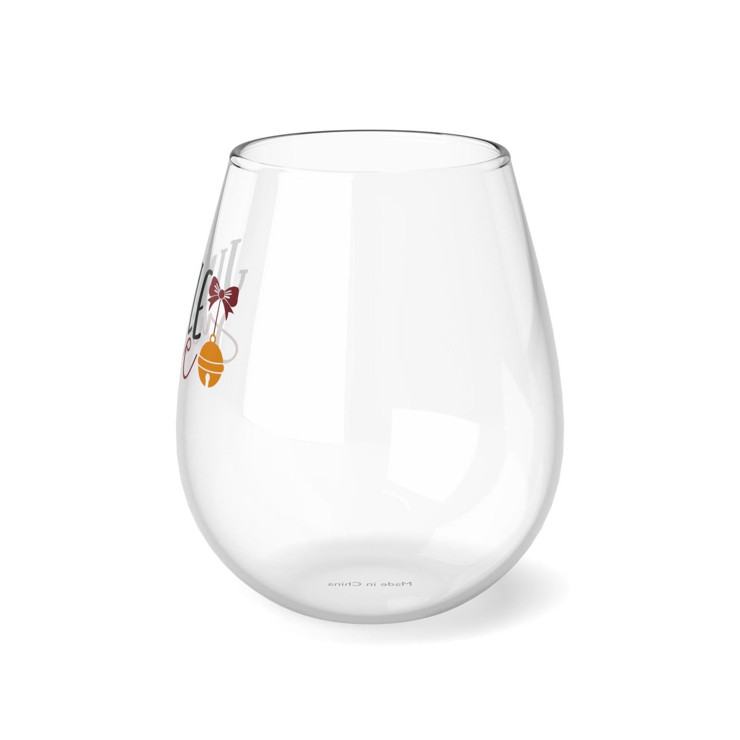 Jingle Juice Christmas Stemless Wine Glass, 11.75oz