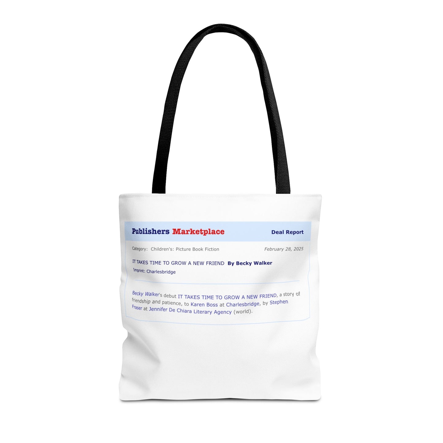 Tote Bag — Publishers Marketplace Announcement Tote