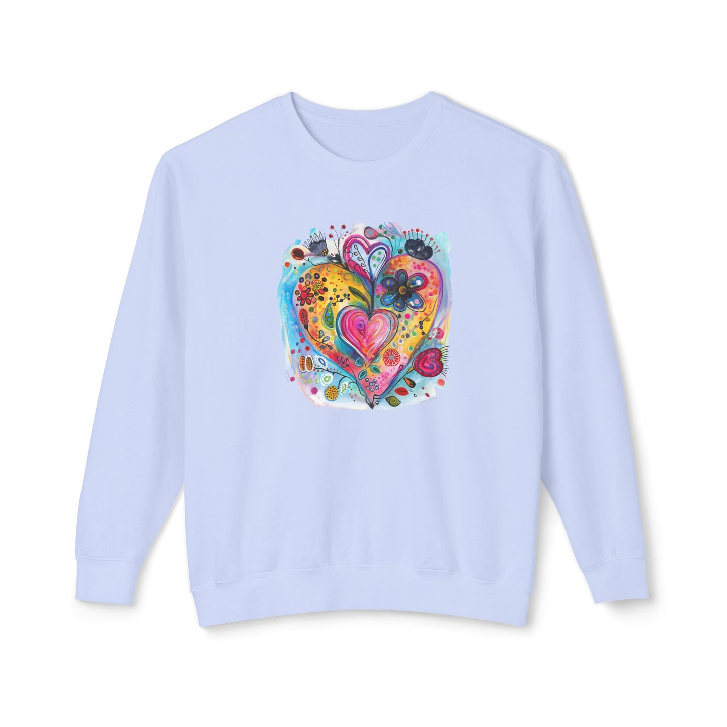 Colorful Heart Art Crewneck Sweatshirt