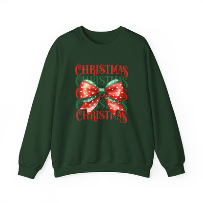 Christmas Coquette Bow Sweatshirt