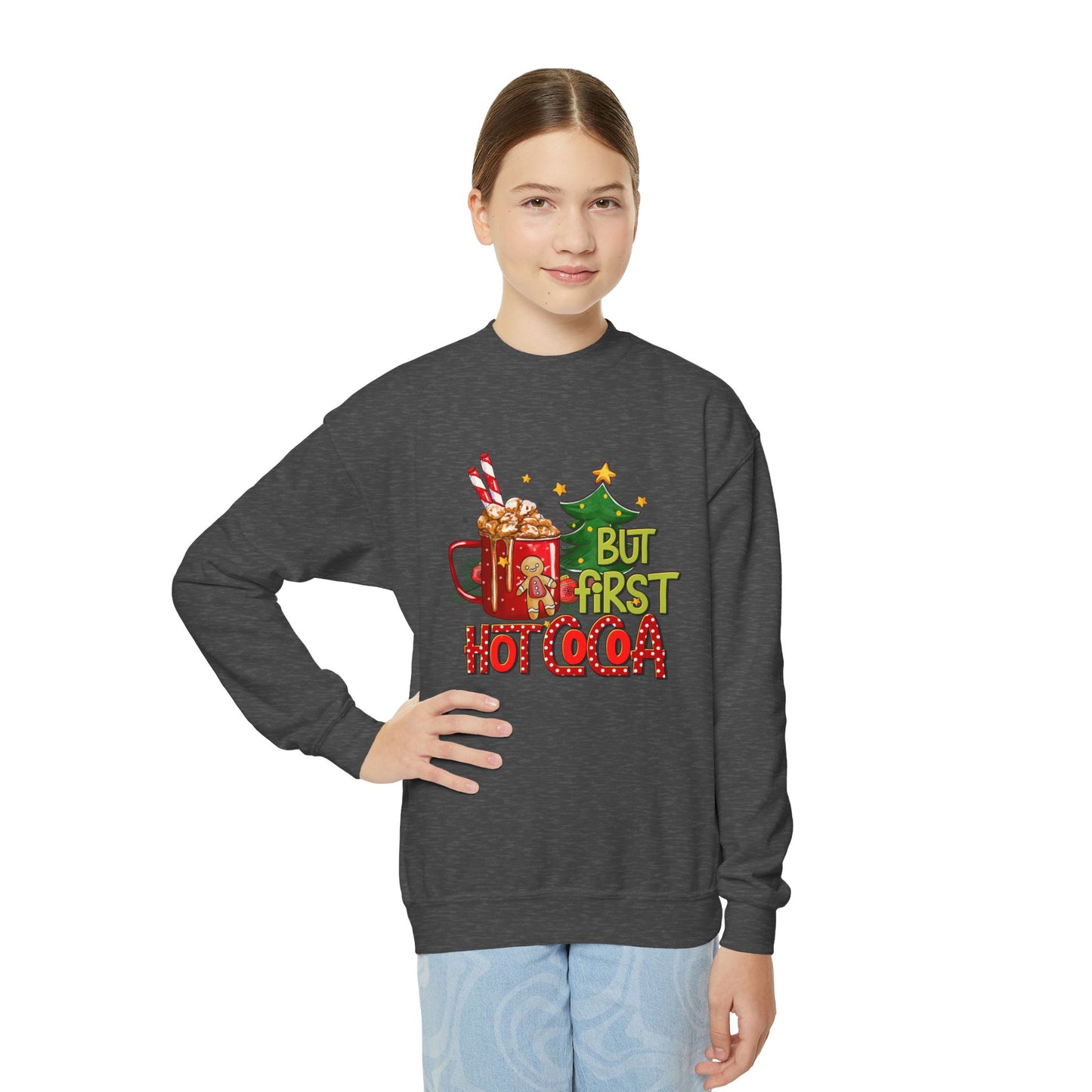 But First Hot Cocoa Youth Sweatshirt