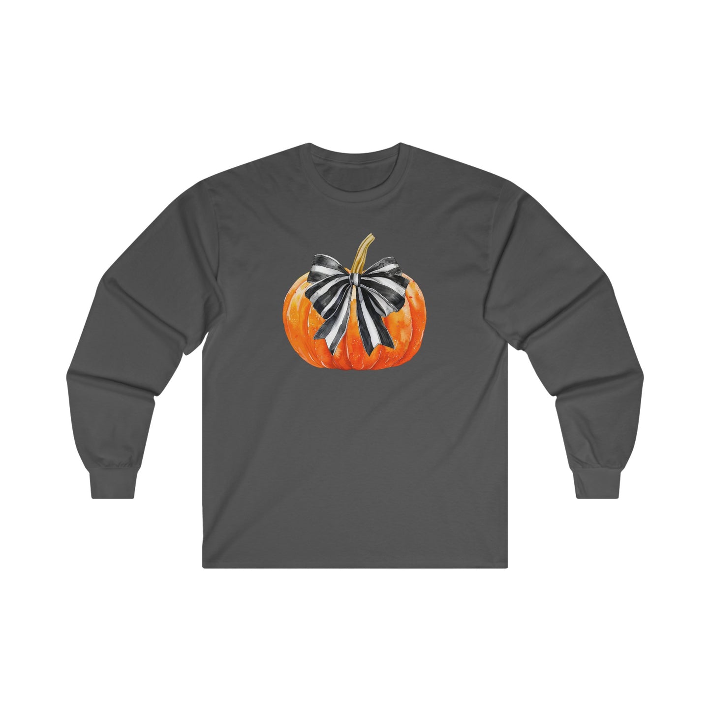 Fall Pumpkin Coquette Halloween Long Sleeve Tee