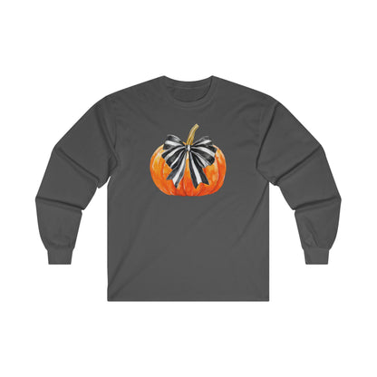 Fall Pumpkin Coquette Halloween Long Sleeve Tee