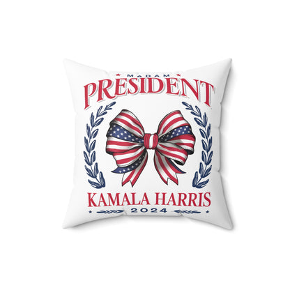 Coquette Kamala Harris Square Pillow