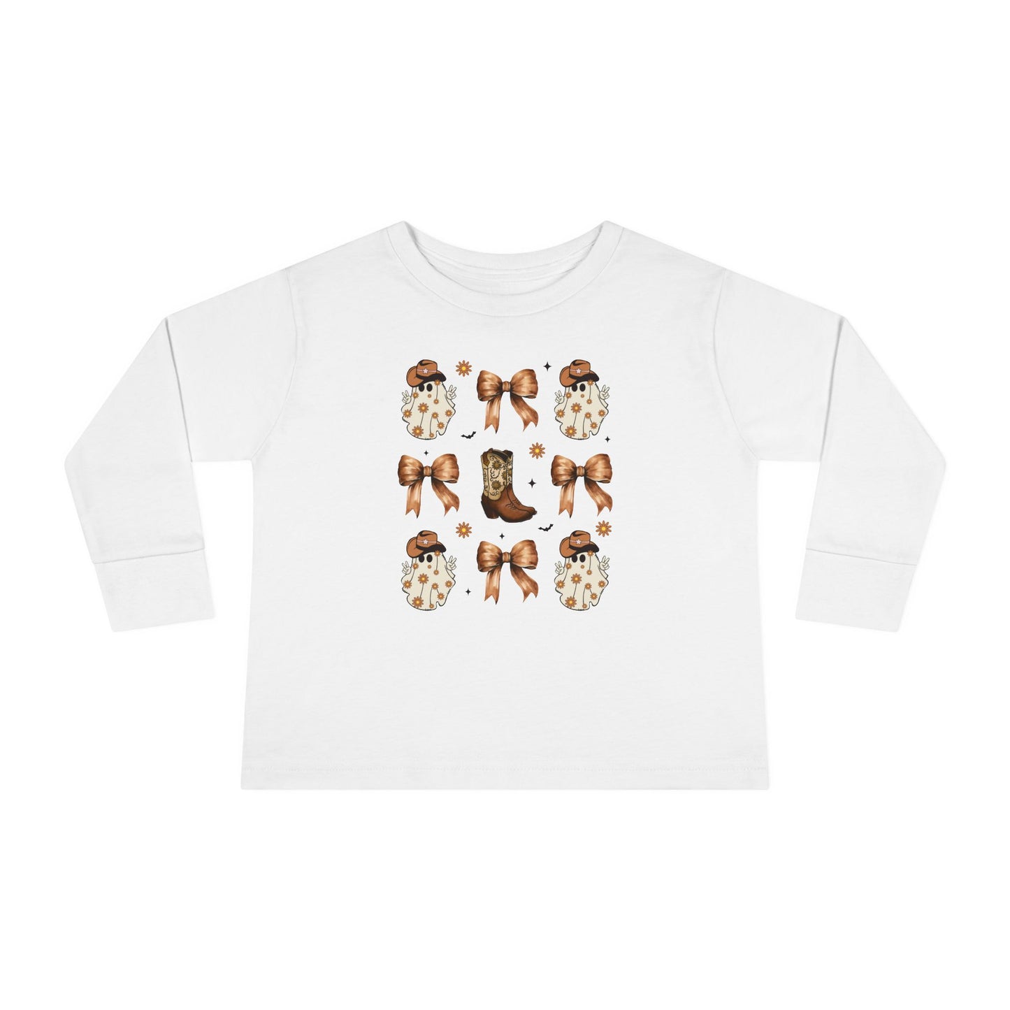 Coquette Cowboy Ghosts Toddler Long Sleeve Tee