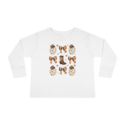 Coquette Cowboy Ghosts Toddler Long Sleeve Tee