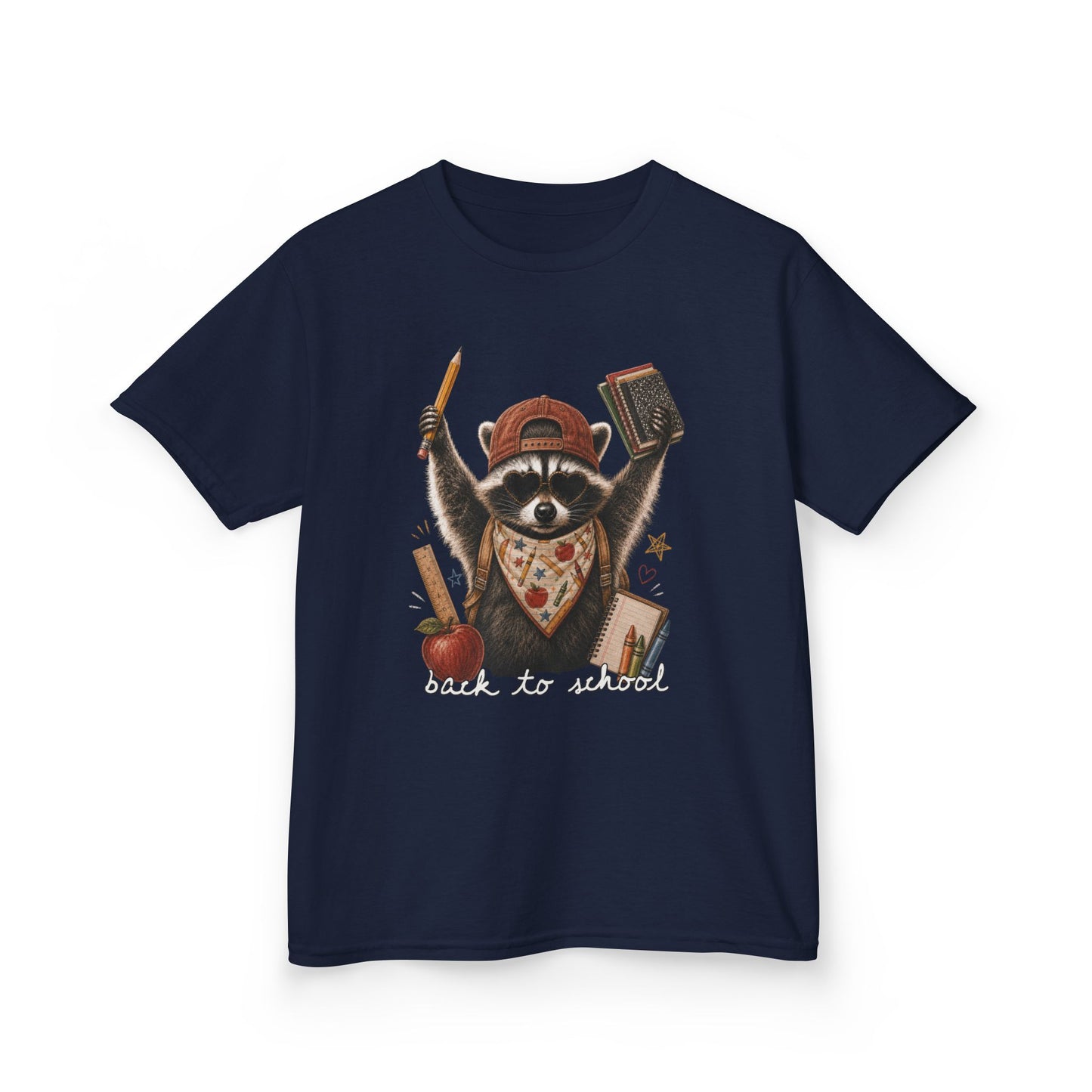 Kids Back to School Raccoon Classroom Tee