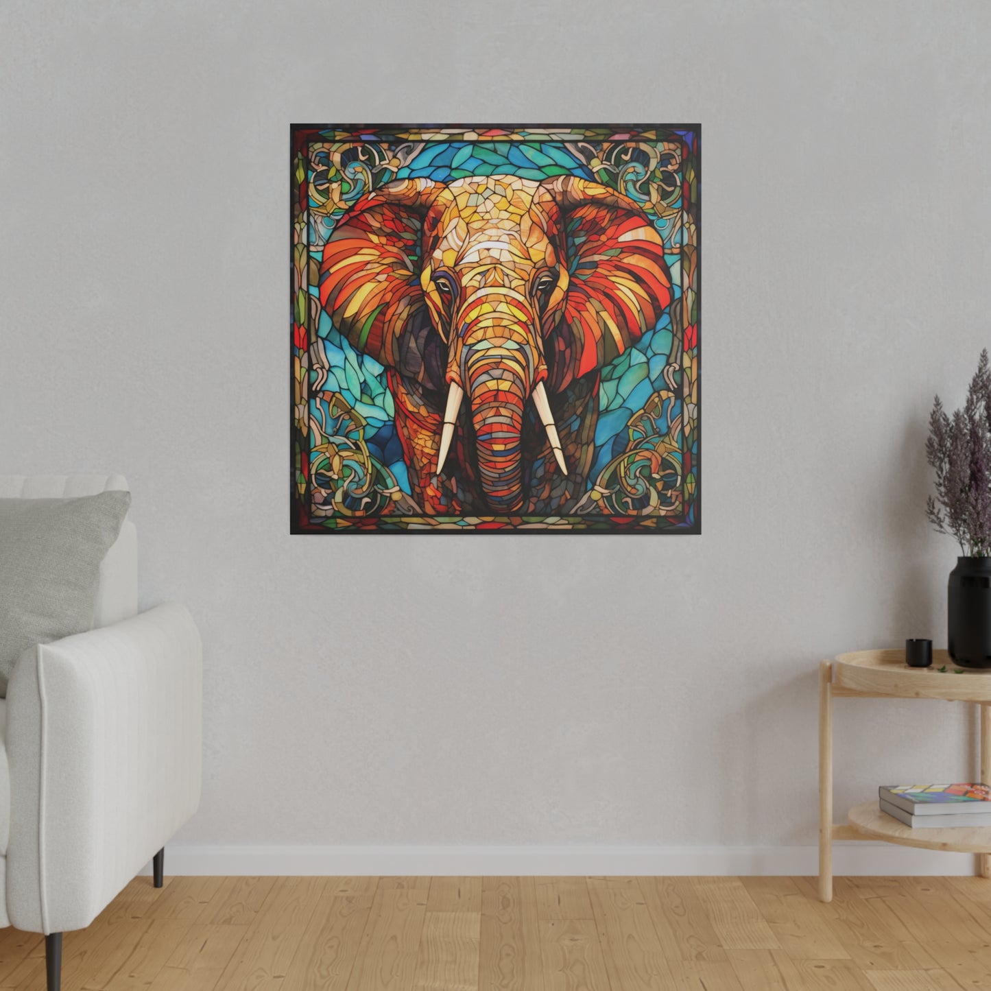 Elephant Wall Art Matte Canvas