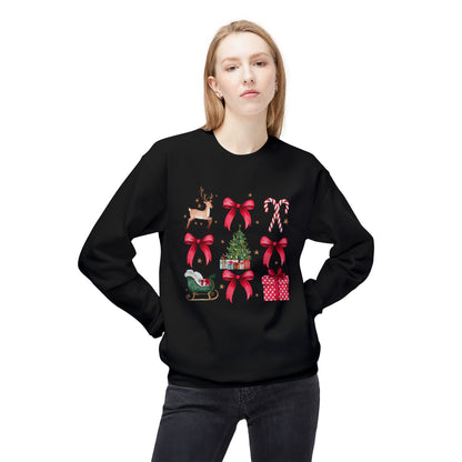 Merry Christmas Coquette Softstyle Fleece Sweatshirt