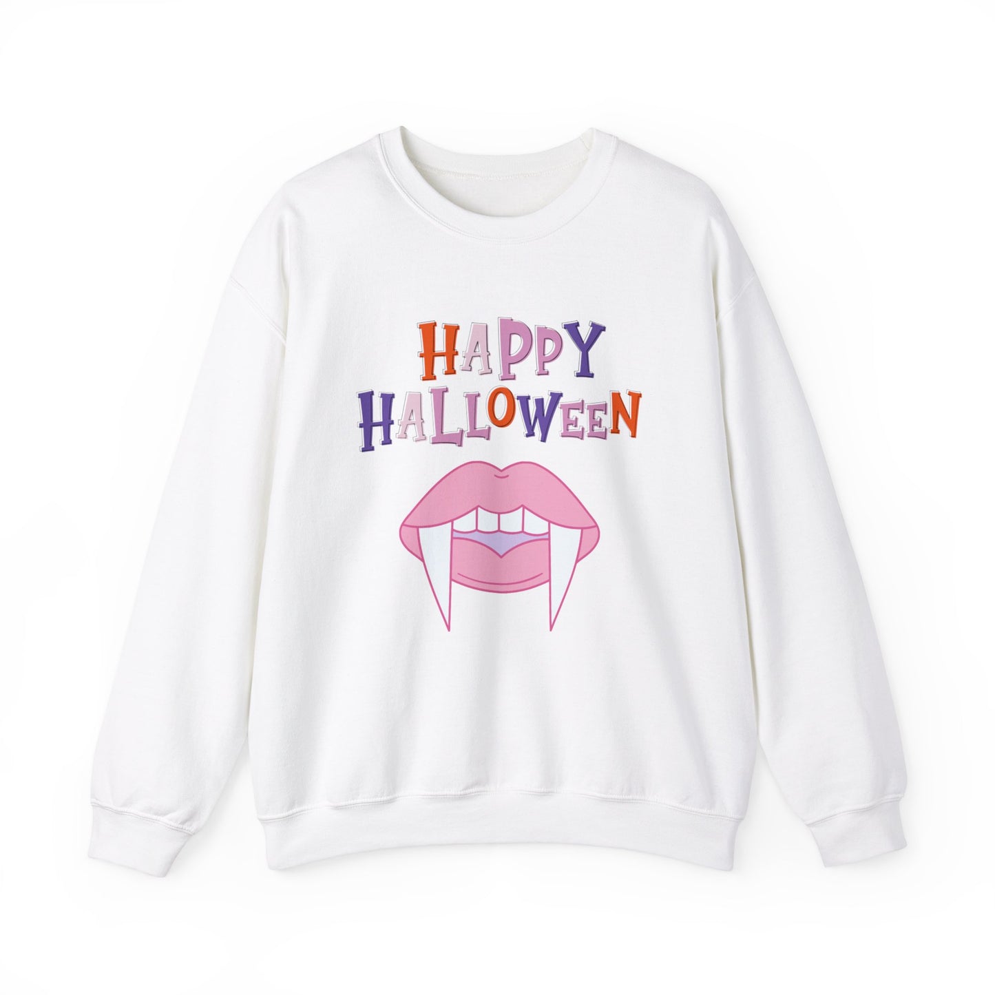 Happy Halloween Pink Fangs Sweatshirt