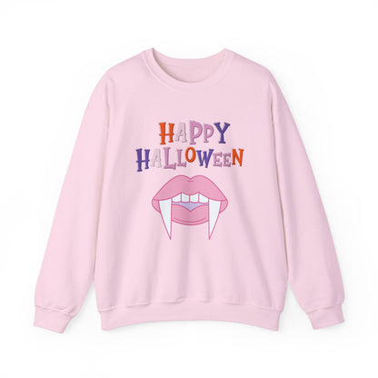 Happy Halloween Pink Fangs Sweatshirt