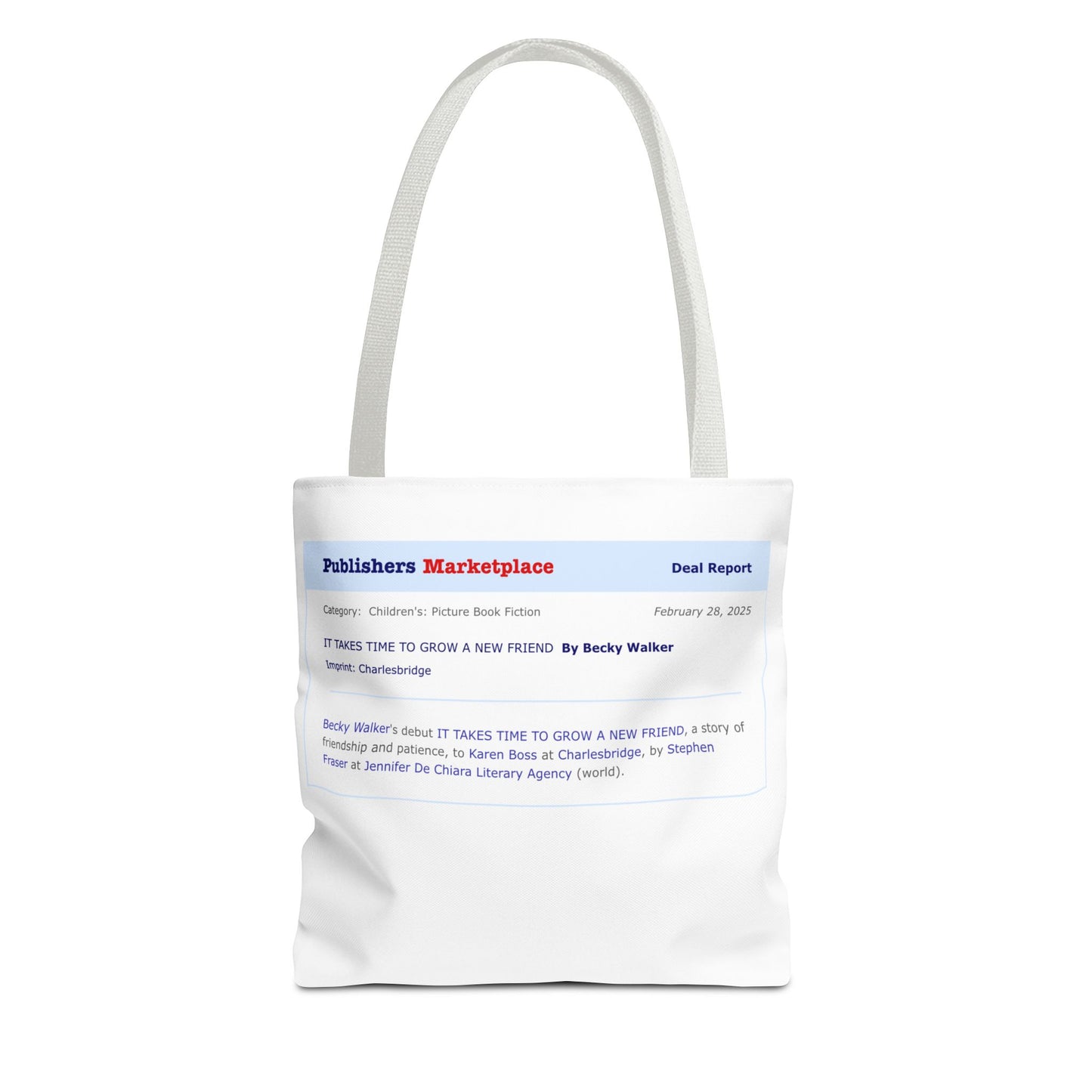 Tote Bag — Publishers Marketplace Announcement Tote