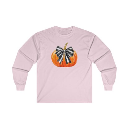 Fall Pumpkin Coquette Halloween Long Sleeve Tee