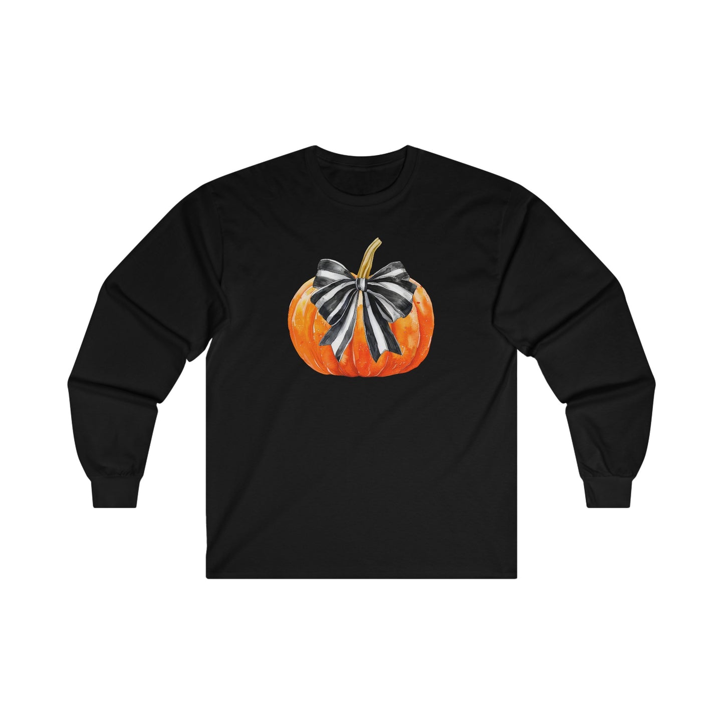 Fall Pumpkin Coquette Halloween Long Sleeve Tee