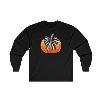 Fall Pumpkin Coquette Halloween Long Sleeve Tee