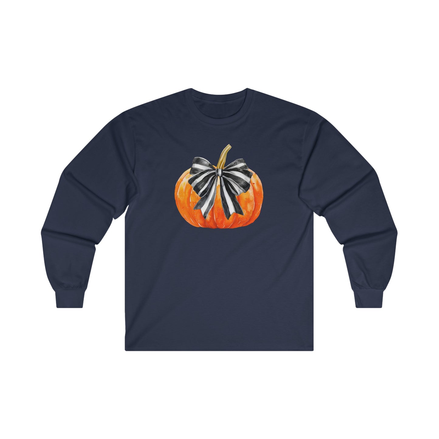 Fall Pumpkin Coquette Halloween Long Sleeve Tee