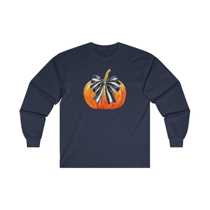 Fall Pumpkin Coquette Halloween Long Sleeve Tee