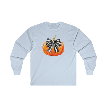 Fall Pumpkin Coquette Halloween Long Sleeve Tee