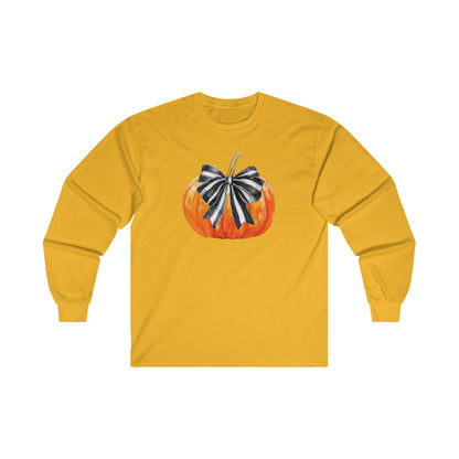 Fall Pumpkin Coquette Halloween Long Sleeve Tee