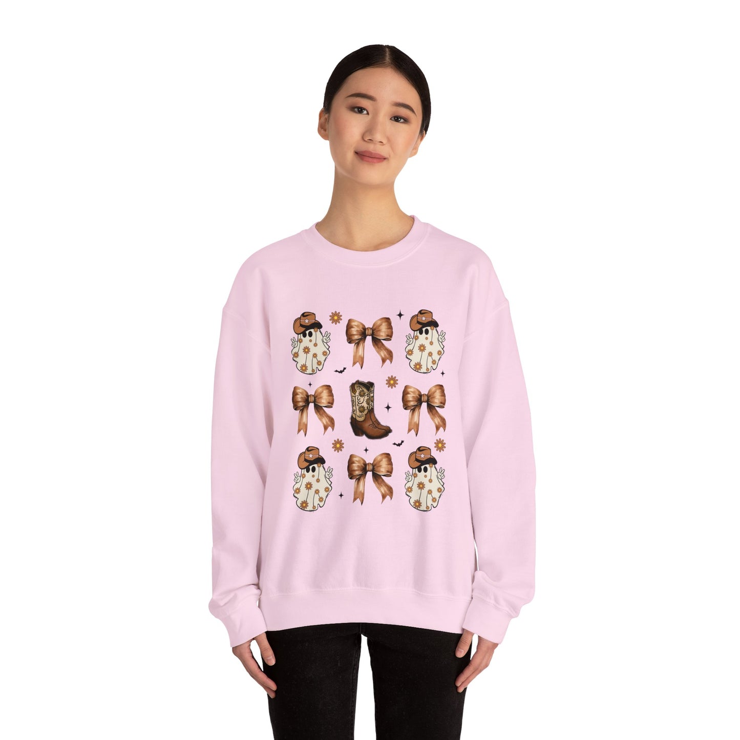 Coquette Cowboy Ghosts Halloween Sweatshirt