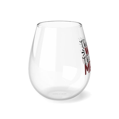 The More Wine the More Merry Stemless Wine Glass, 11.75oz