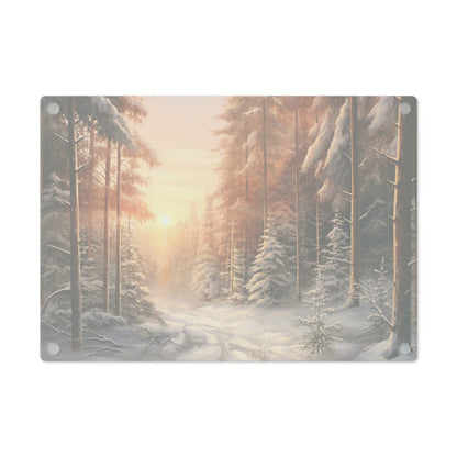 Snowy Christmas Cutting Board