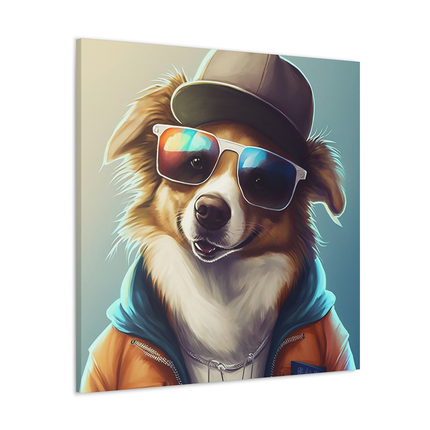 Dog in Sunglasses Canvas Wall Art