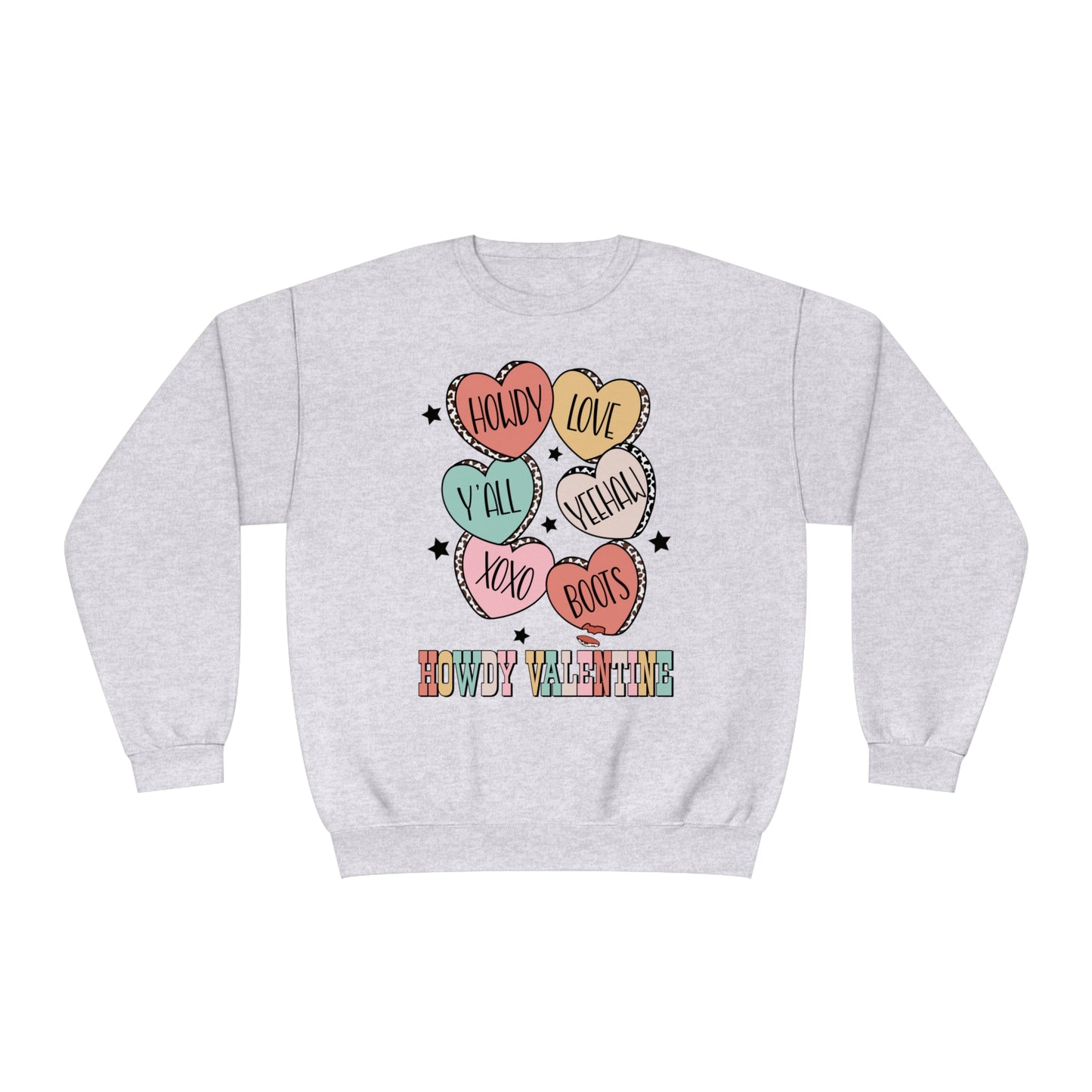 Howdy Valentine Conversational Hearts Sweatshirt