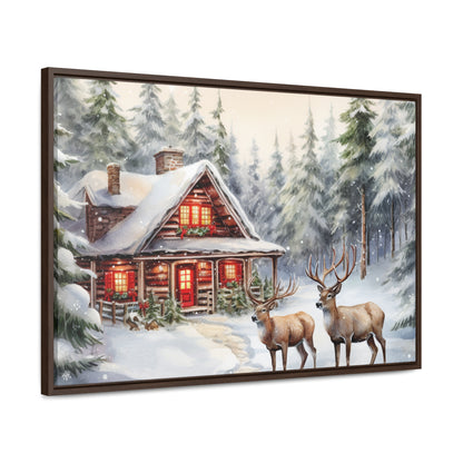 Snowy Cabin Canvas Wraps