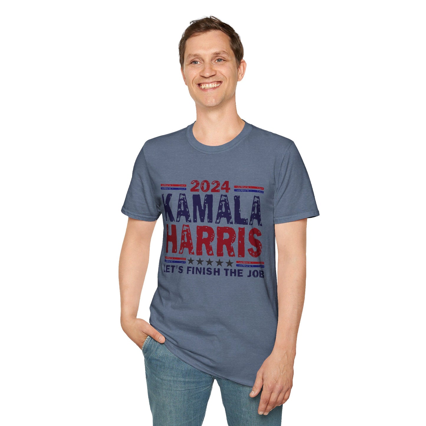 Kamala Harris Let's Finish the Job Softstyle T-Shirt