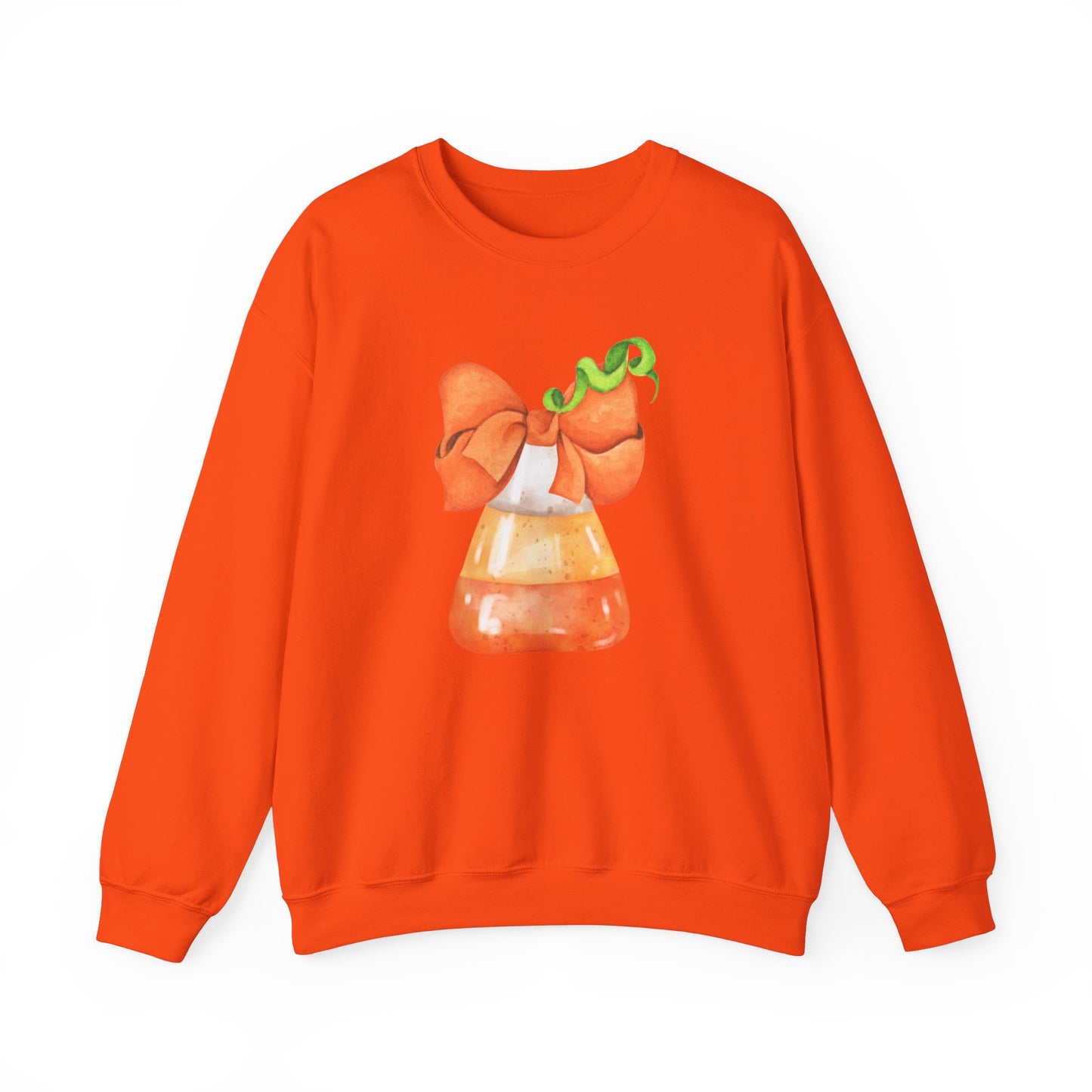 Candy Corn Coquette Halloween Sweatshirt