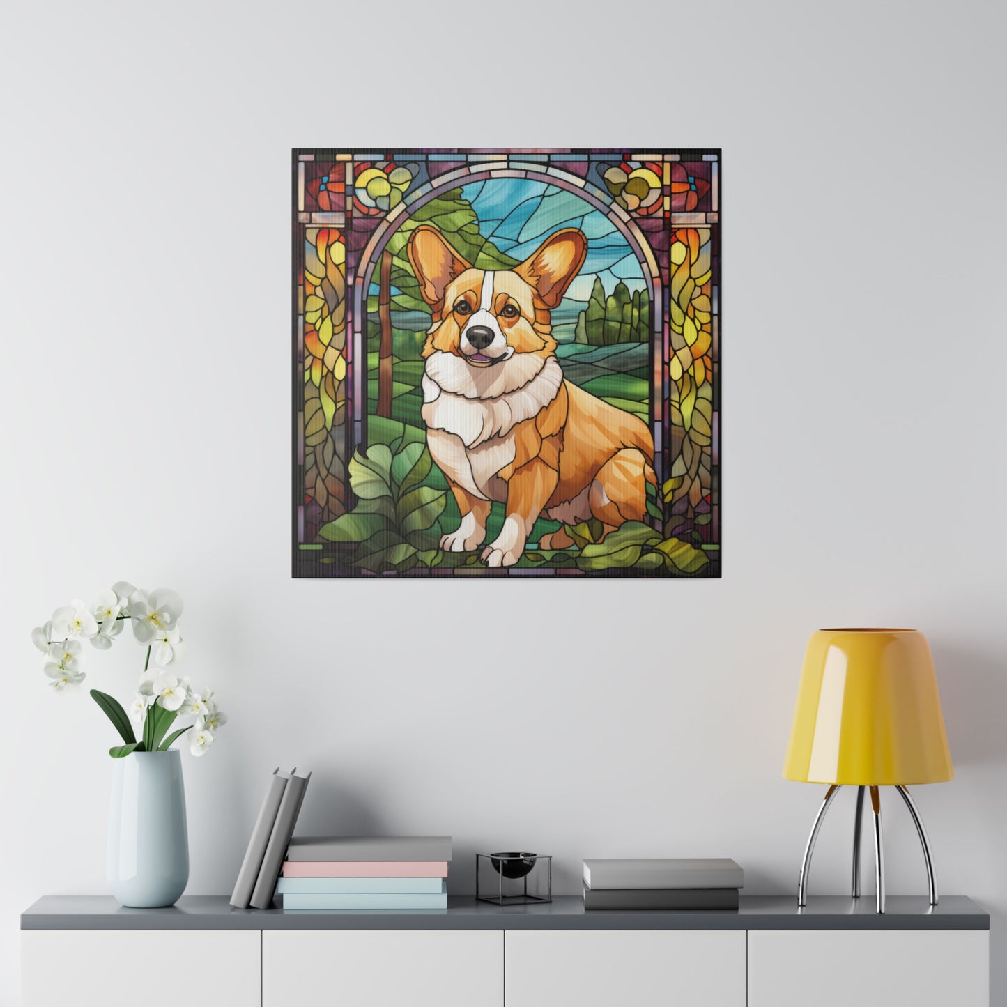 Corgi Wall Art Matte Canvas