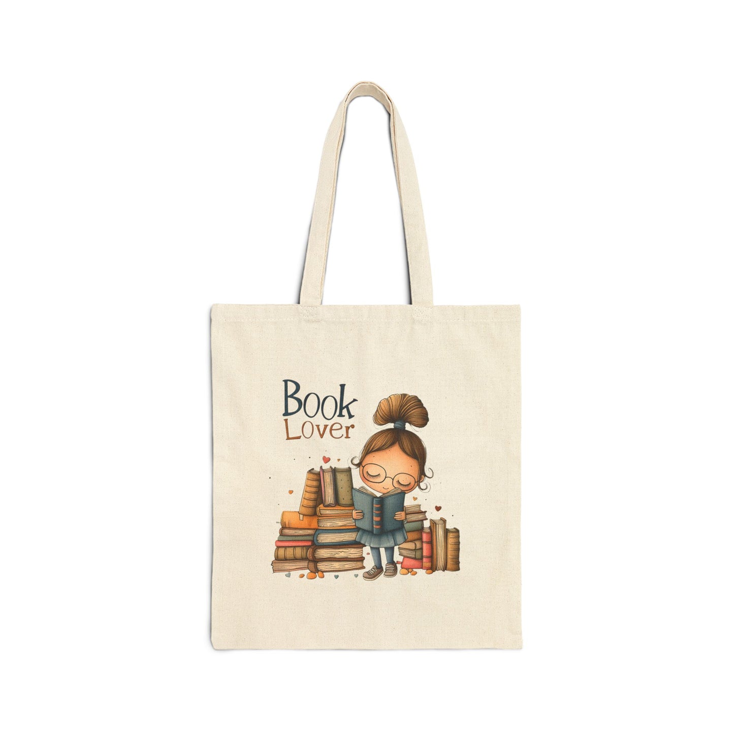 Book Lover Cotton Canvas Tote Bag