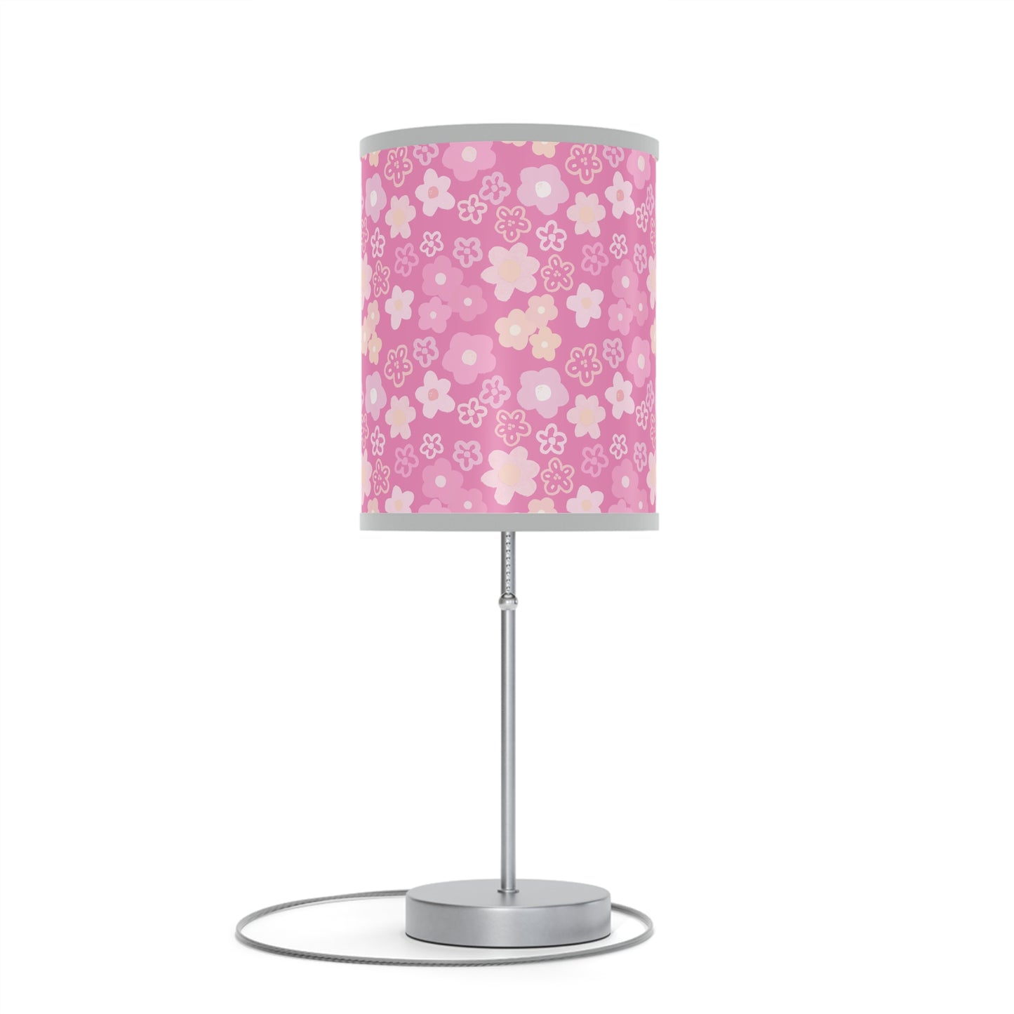 Coquette Pink Flowers Lamp on a Stand, US|CA plug