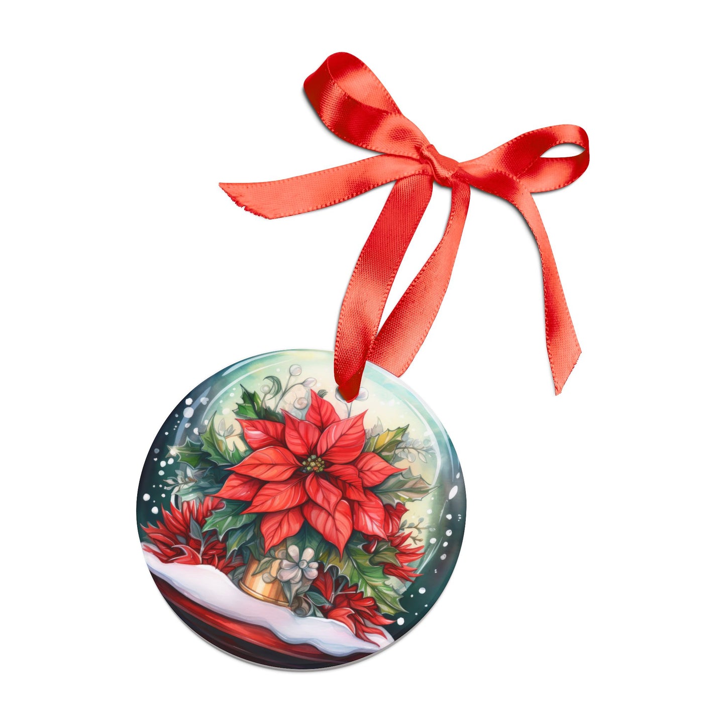 Poinsettia Acrylic Ornament