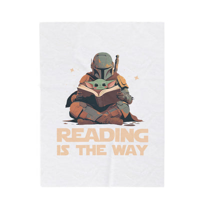 “Reading Is The Way” Mandalorian & Baby Yoda Plush Blanket