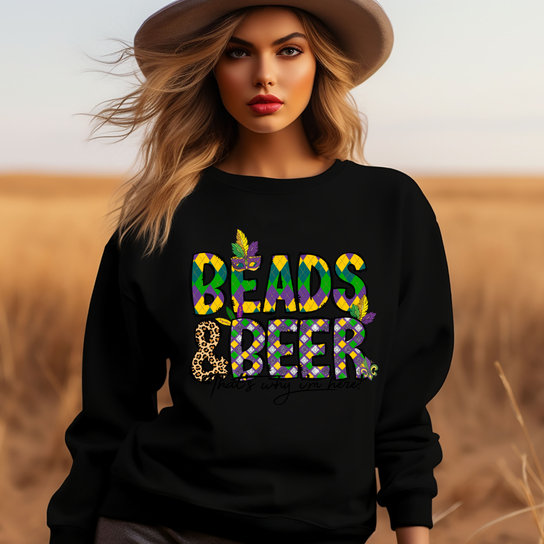 Mardi Gras Beads Sweatshirt