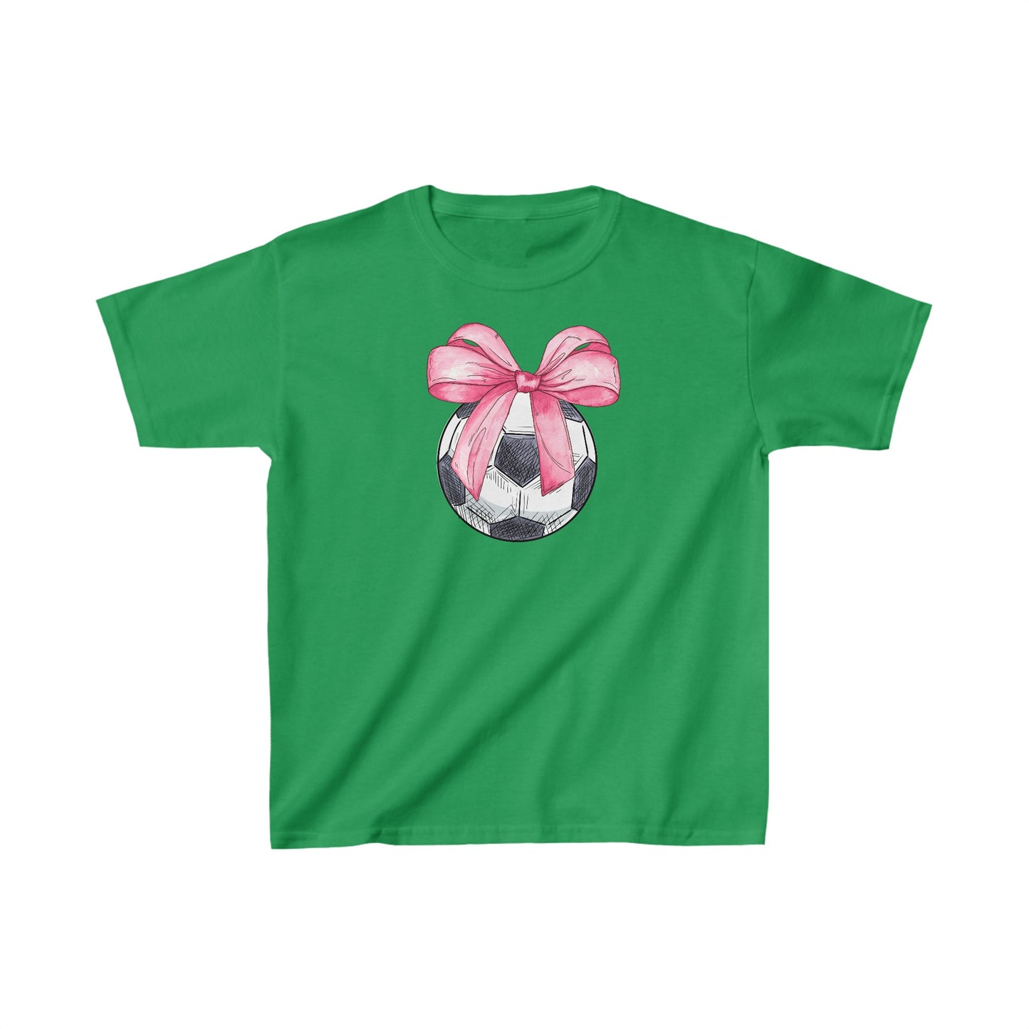 Girls Soccer Coquette Kids Heavy Cotton™ Tee