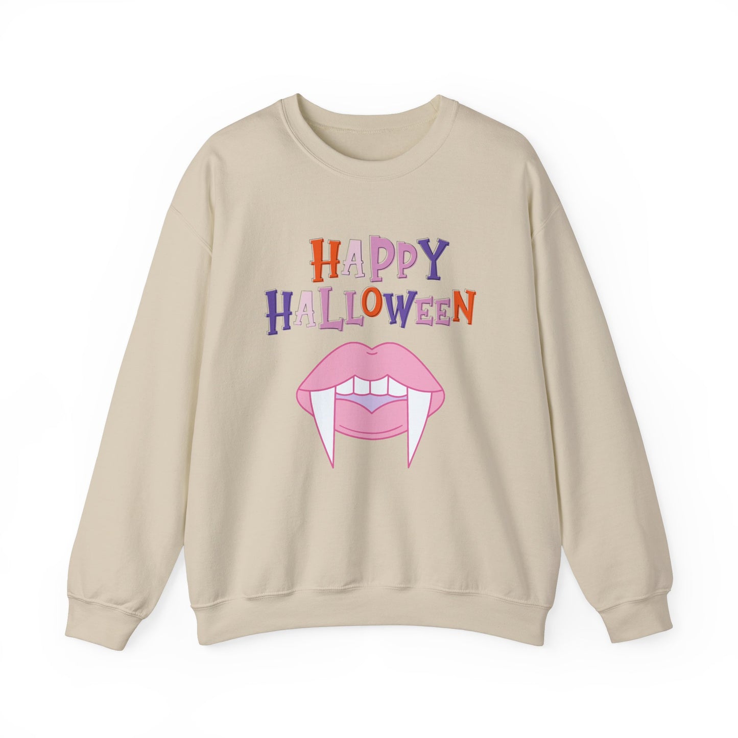 Happy Halloween Pink Fangs Sweatshirt