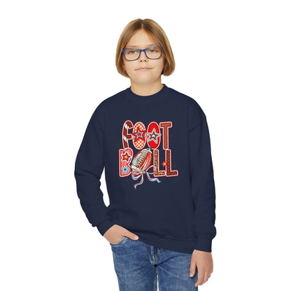 Cozy Fall Football Youth Sweatshirt