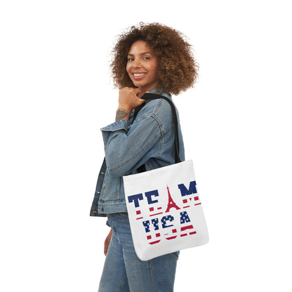 Team USA Paris Olympics Canvas Tote Bag, 5-Color Straps