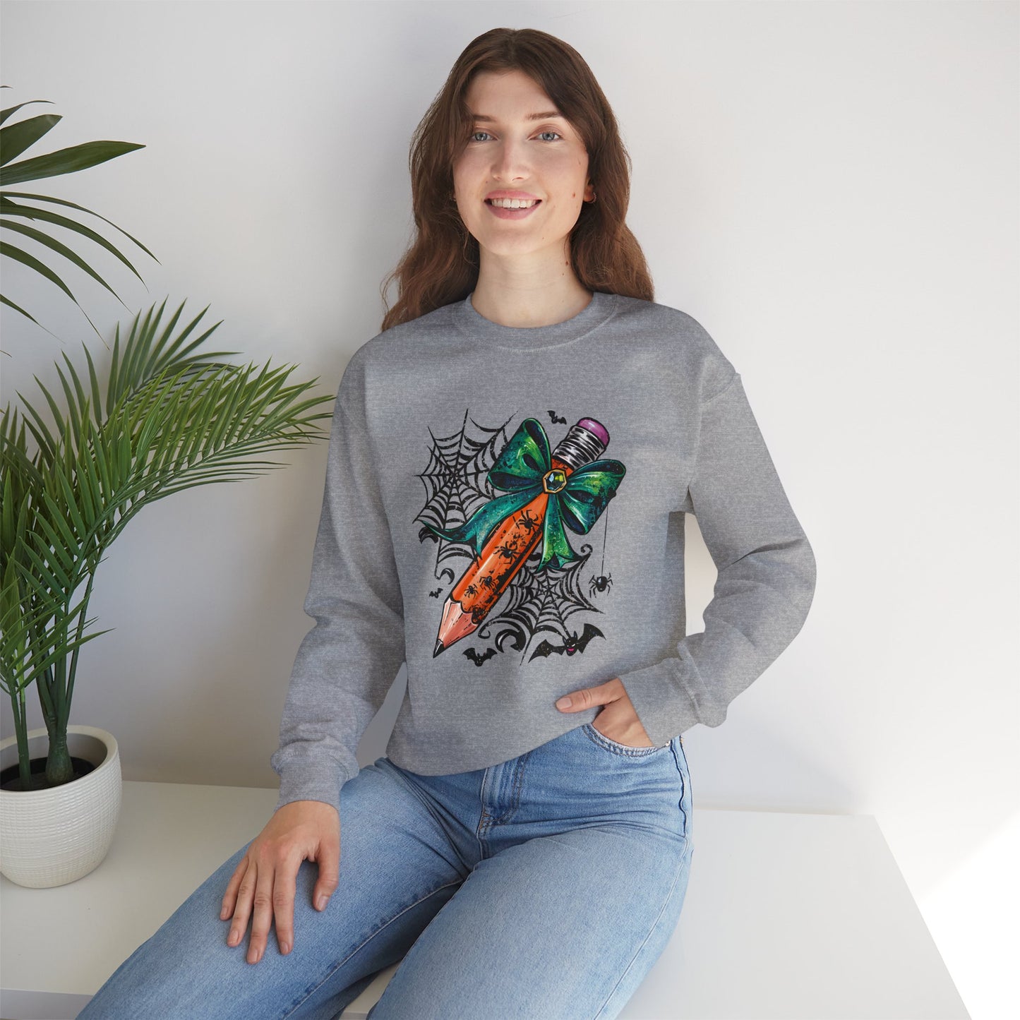 Halloween Pencil and Bow Sweatshirt